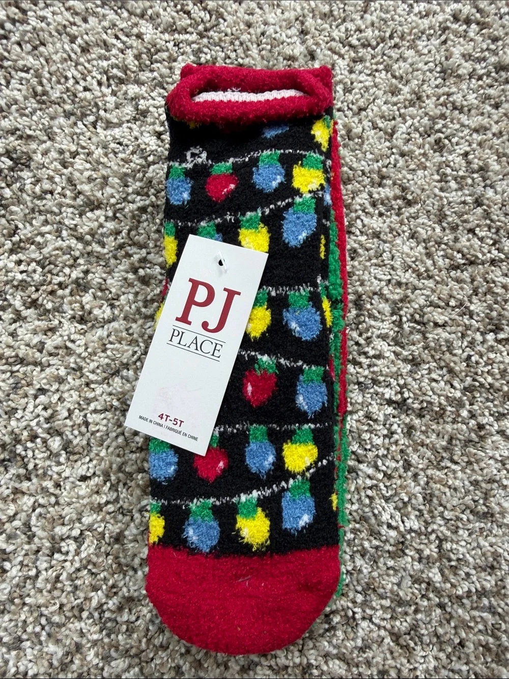 NWT Children's Place Kids holiday Christmas Fuzzy Socks size 4T-5T